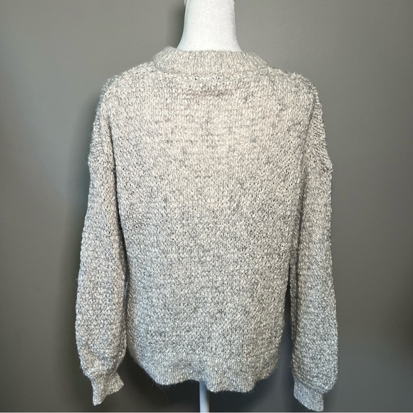 Madewell Pullover Sweater Size XS Relaxed Fit Gray Cotton Wool Alpaca Blend - Picture 5 of 8